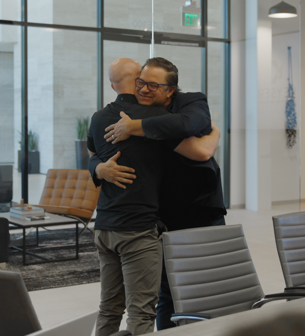 Jonathan Keyser and Ryan Steele, Partners of Keyser Commercial Real estate Hug